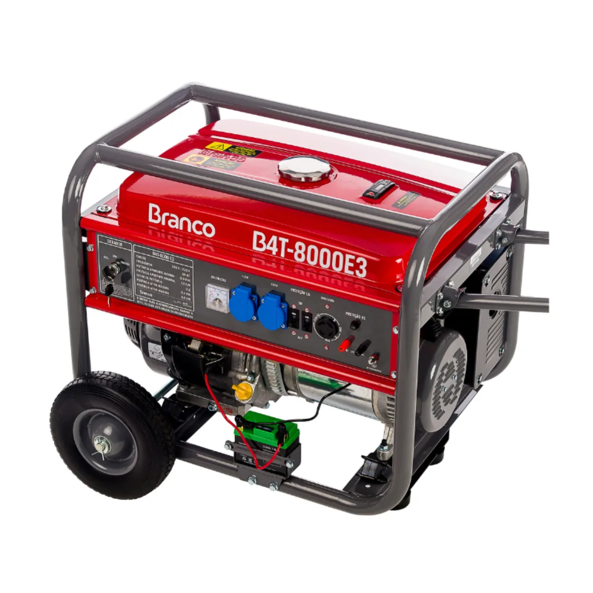 Gerador 6,5 kW gasolina Branco B4T-8000 E3