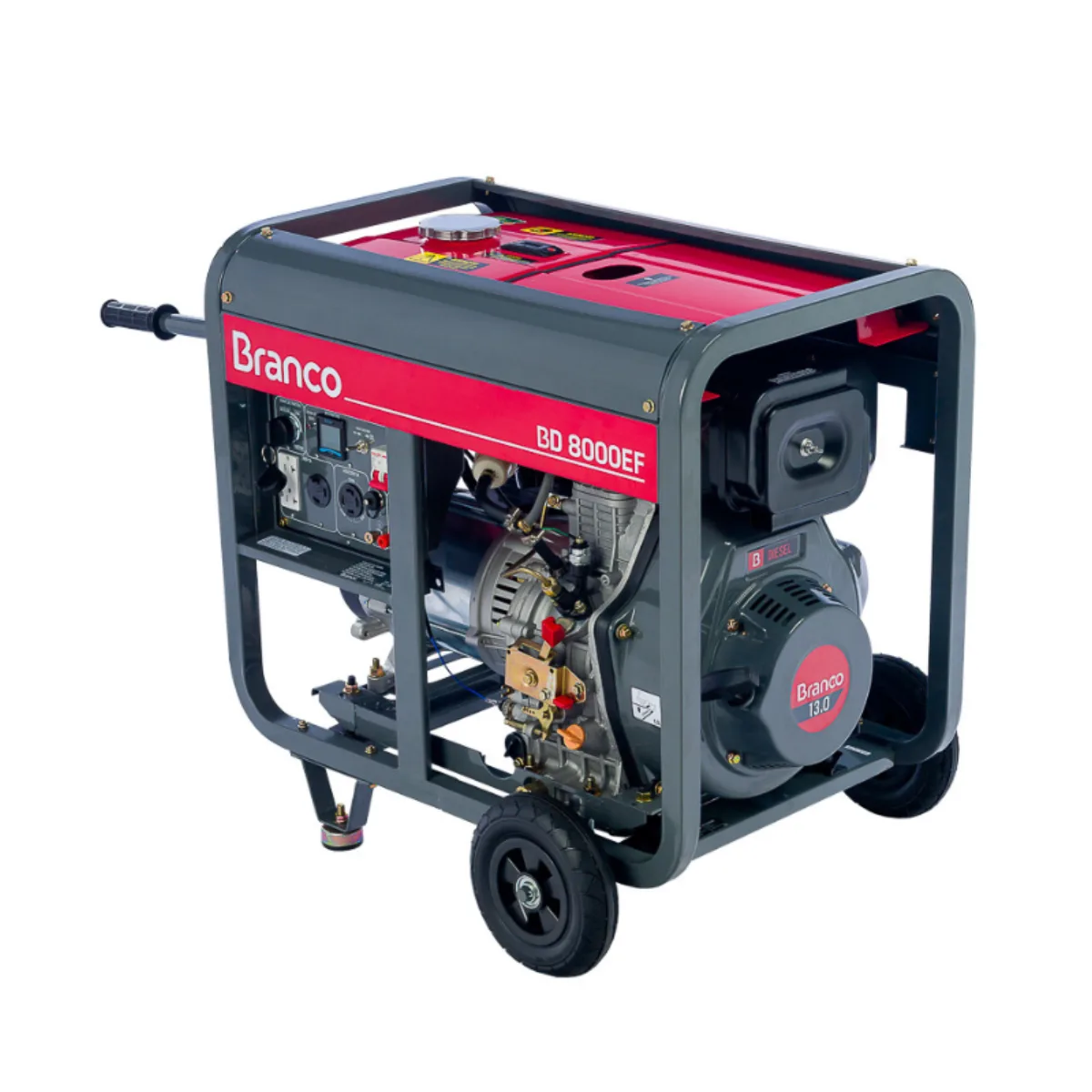 Gerador 6,4 kVA diesel Branco BD-8000 EF