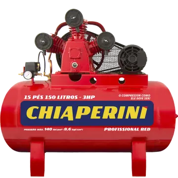 Compressor de ar 15 pcm · 150 litros Chiaperini 15150 RED