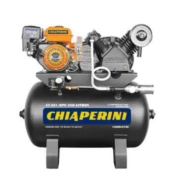 Compressor de ar 15 pcm · 150 litros Chiaperini CJ 15 APV 150L 7HP GASOLINA