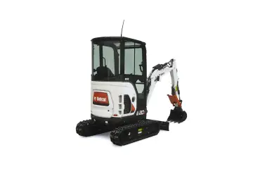Mini escavadeira Bobcat E20z, 1,93 t e escavação de 2,38 m