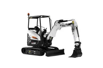 Mini escavadeira Bobcat E26, 2,95 t e escavação de 2,90 m