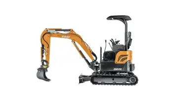 Mini escavadeira Case CX17C, 1,78 t e escavação de 2,21 m